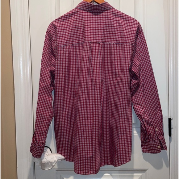 CHAPS L Men’s Casual Dress Shirt Embossed Button-Down Collar withLogo <>Pocket - Picture 8 of 12